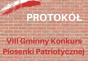 Protokół oraz galeria zdjęć z VIII Gminnego Konkursu Piosenki Patriotycznej