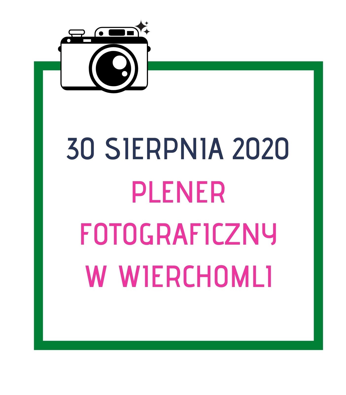 Plener fotograficzny 30 sierpnia (niedziela) w Wierchomli