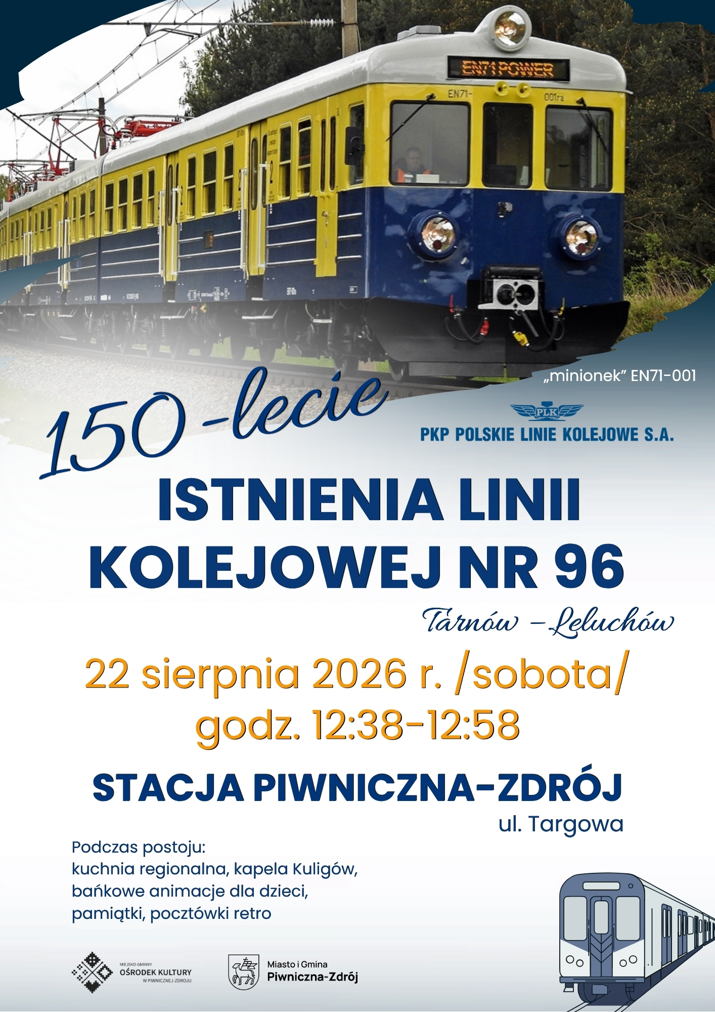 150. rocznicy powstania linii kolejowej nr 96