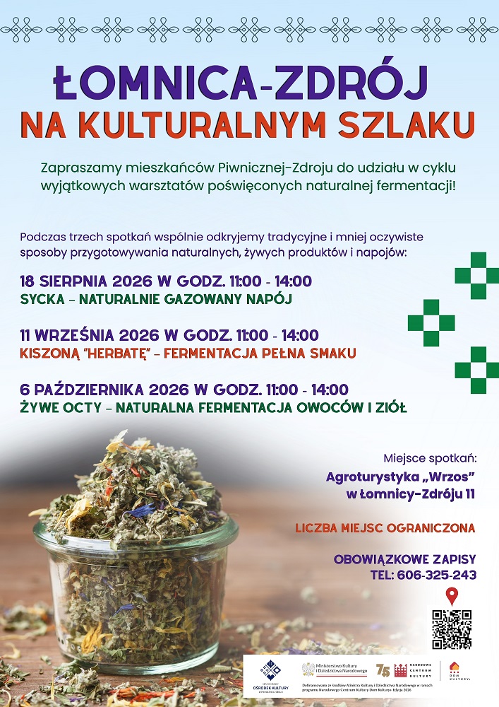 „Łomnica-Zdrój na kulturalnym szlaku” - warsztaty - zapisy
