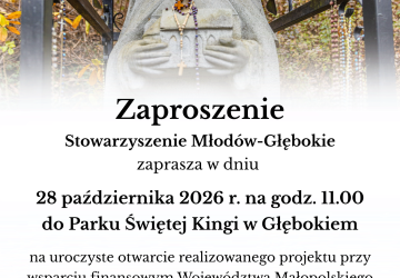 Zaproszenie do Parku Świętej Kingi w Głębokiem - 28.10